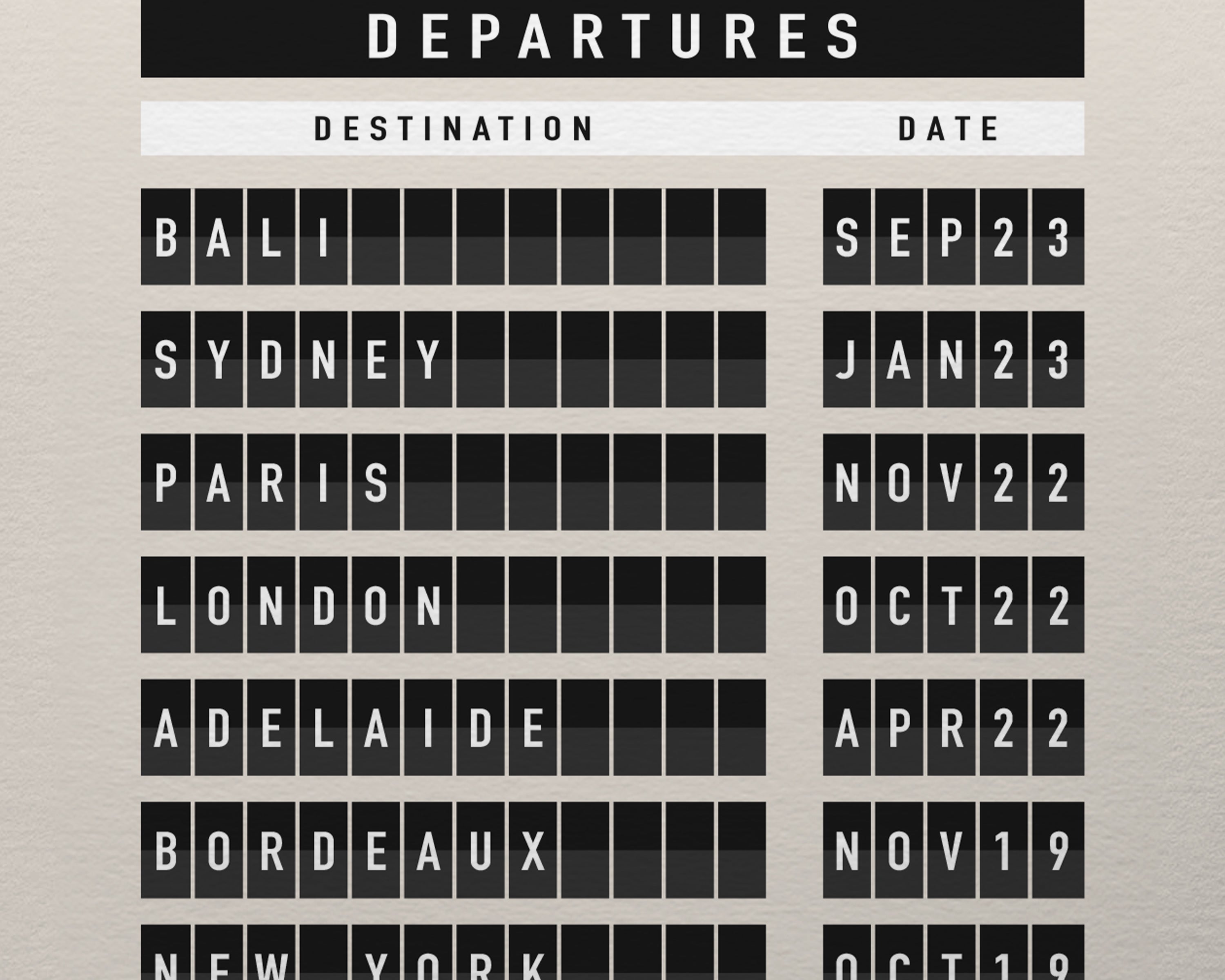Custom Airport Departures Board Art Print image 4
