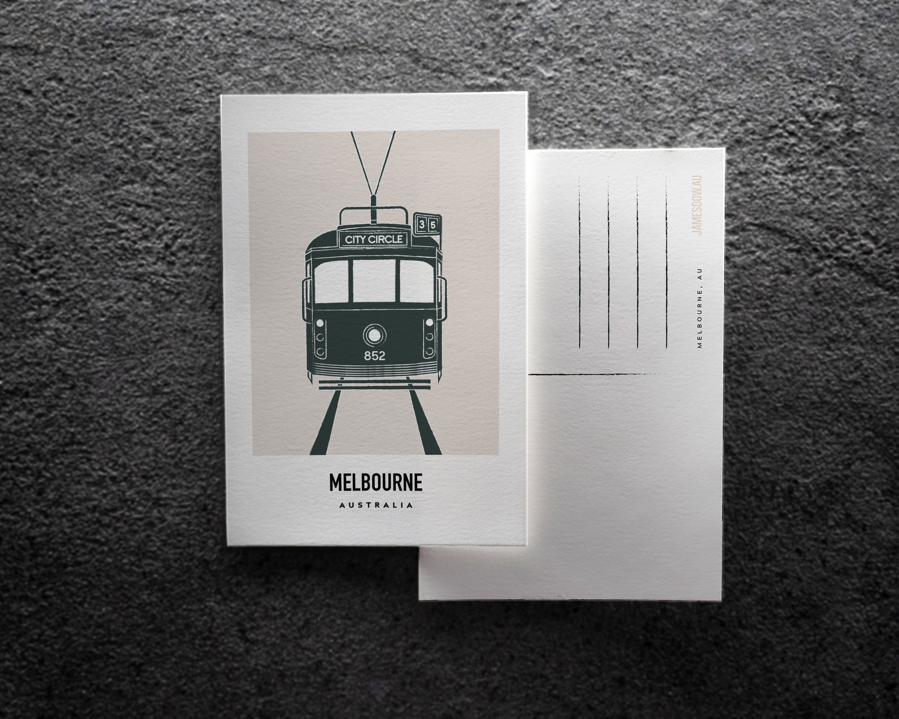 Melbourne City Circle Tram Postcard Print image 0