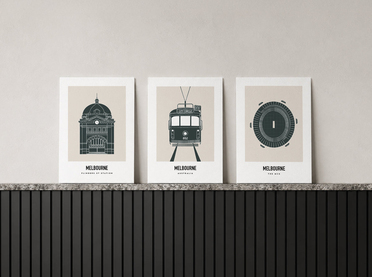 Iconic Melbourne Trio Art Print Bundle image 0