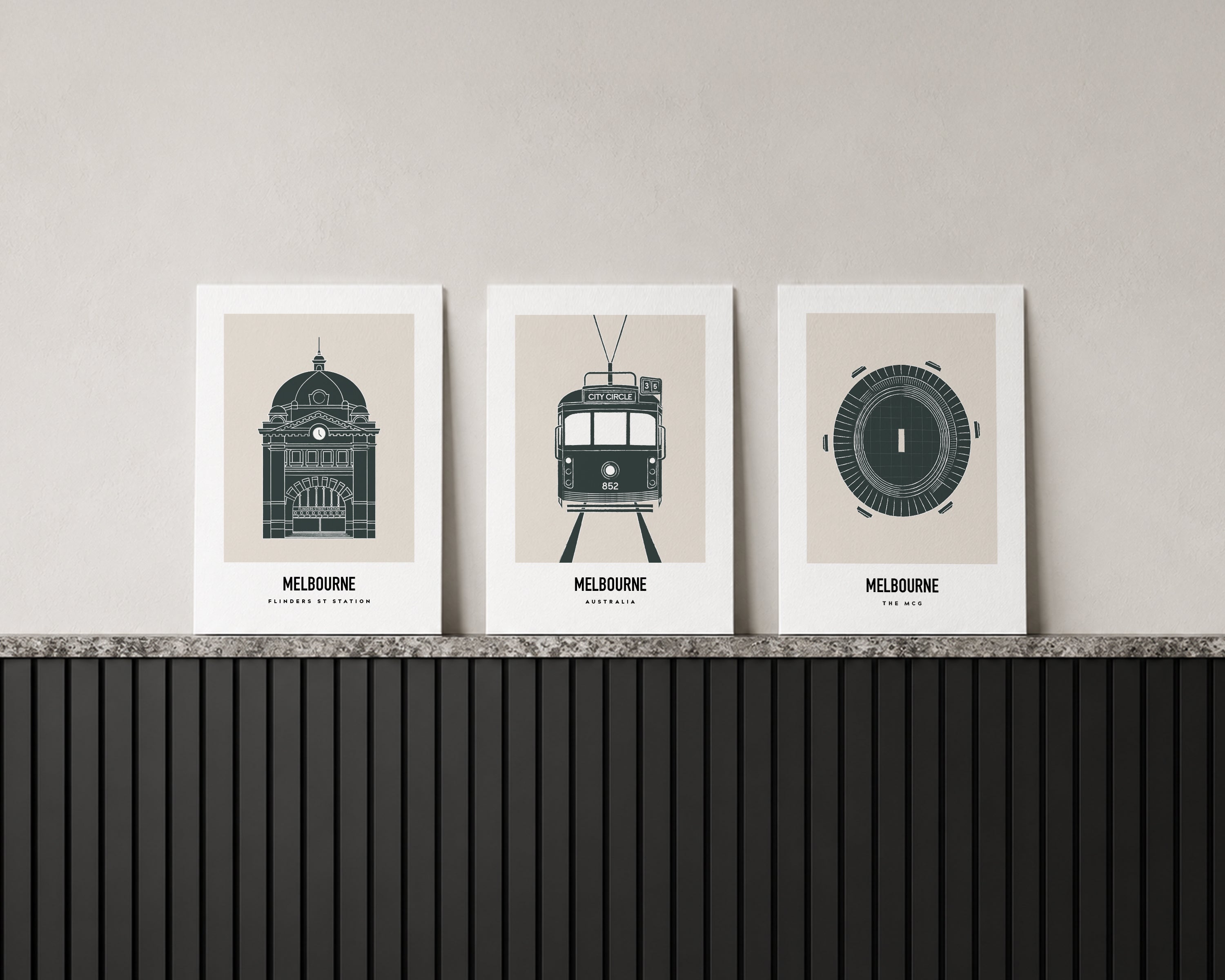 Iconic Melbourne Trio Art Print Bundle image 0