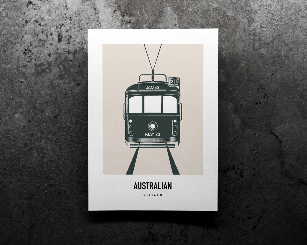 Custom Australian Citizenship Tram Art Print image 2