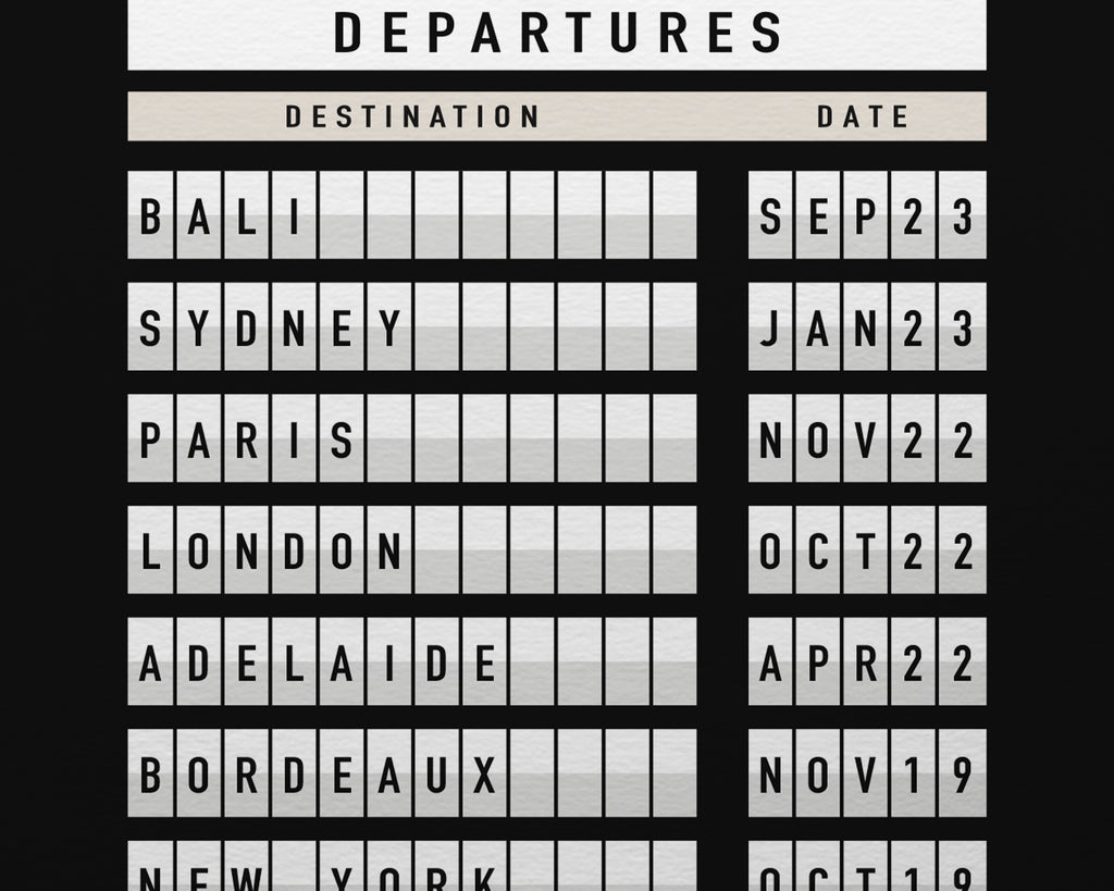 Custom Airport Departures Board Art Print image 2