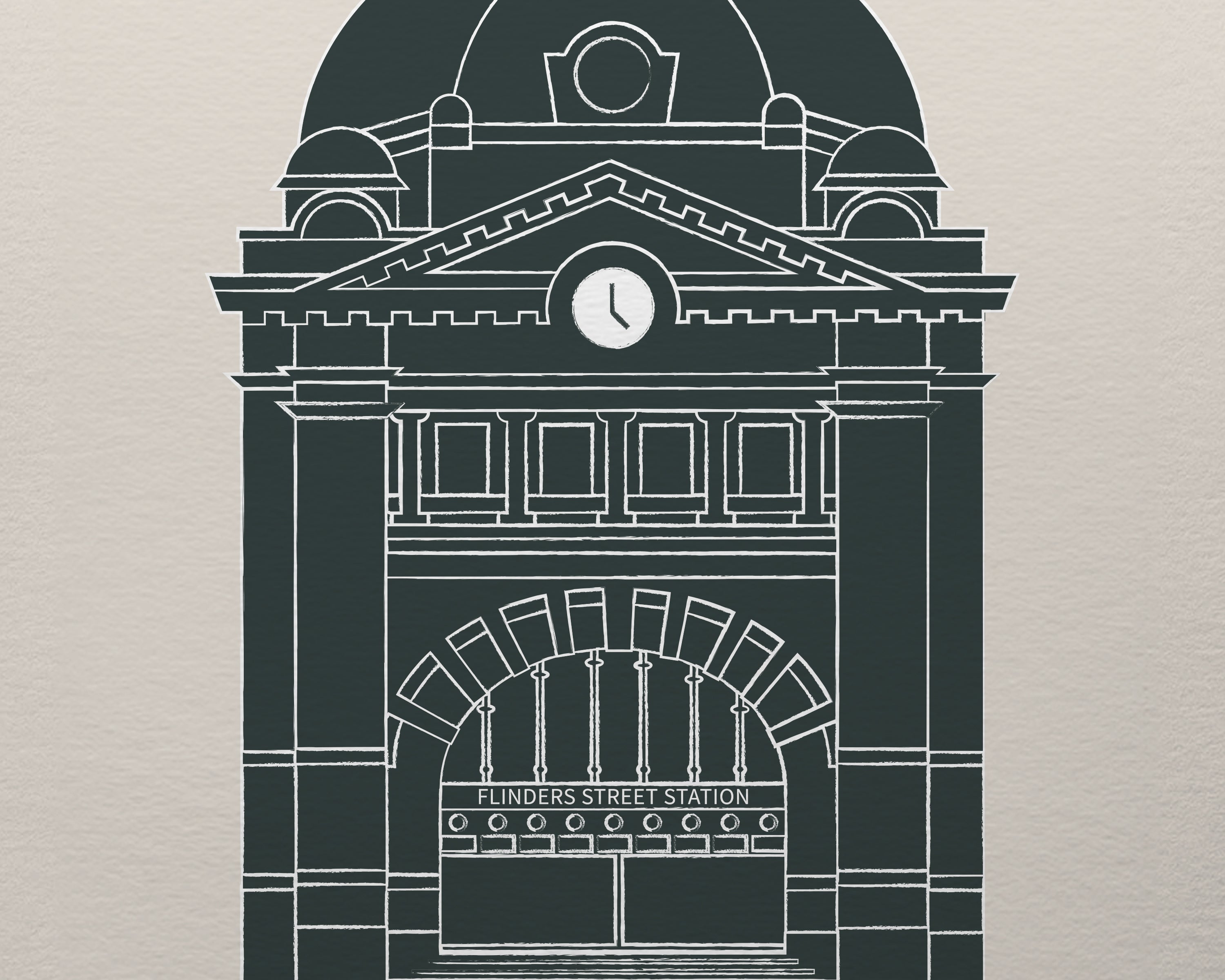 Flinders St Station Melbourne Postcard Print image 1