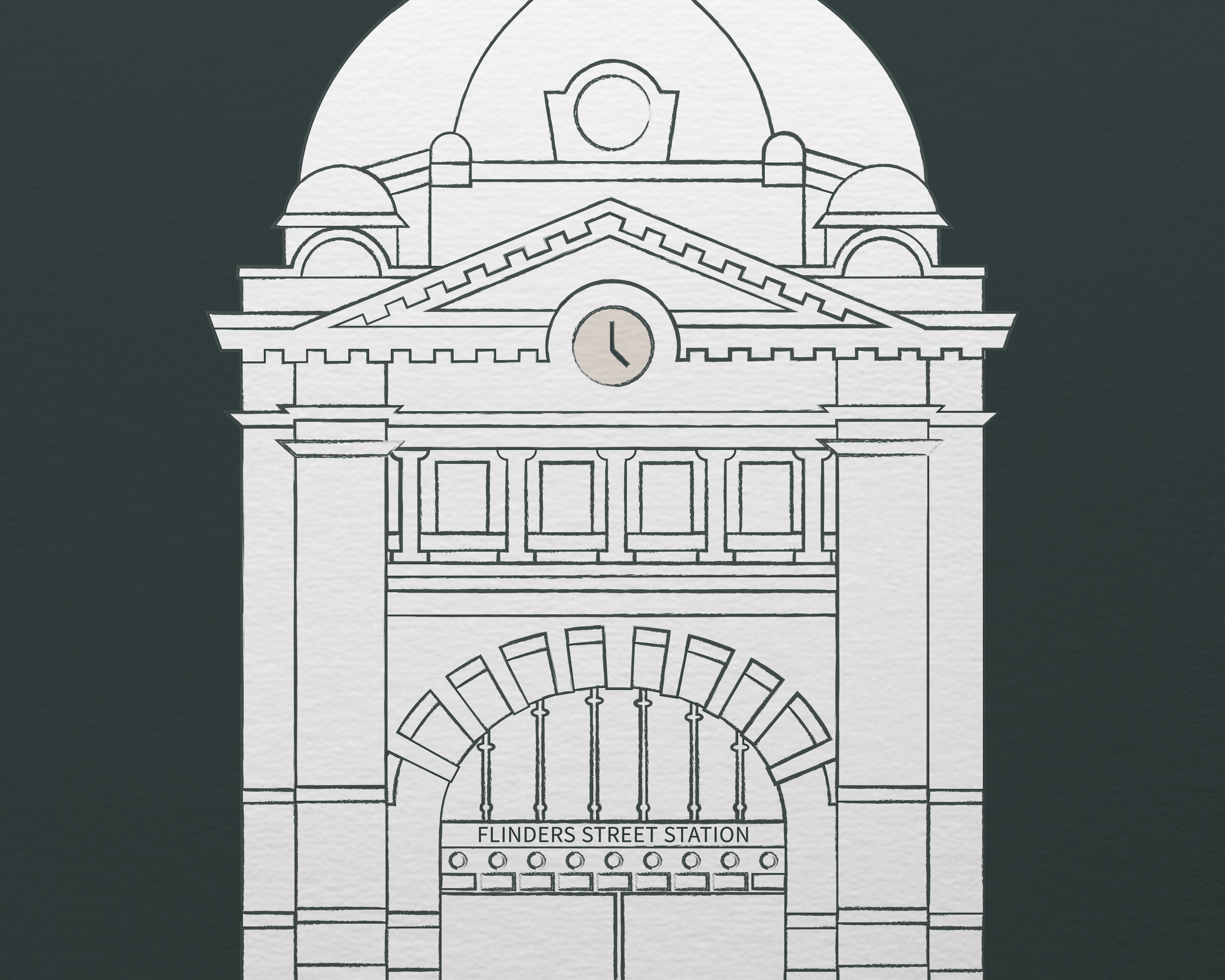 Flinders St Station Melbourne Art Print image 4