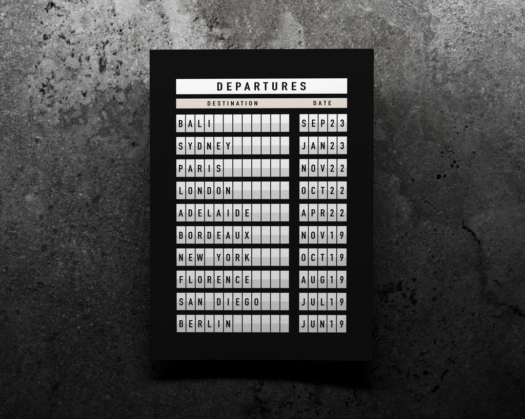 Custom Airport Departures Board Art Print image 1