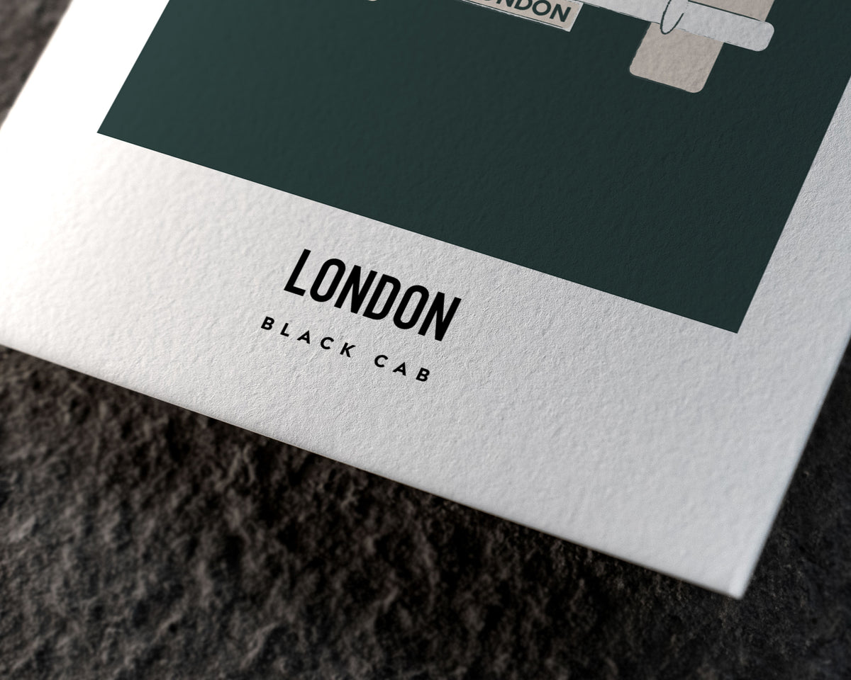 London Black Cab Art Print