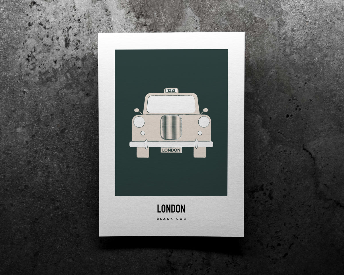London Black Cab Art Print