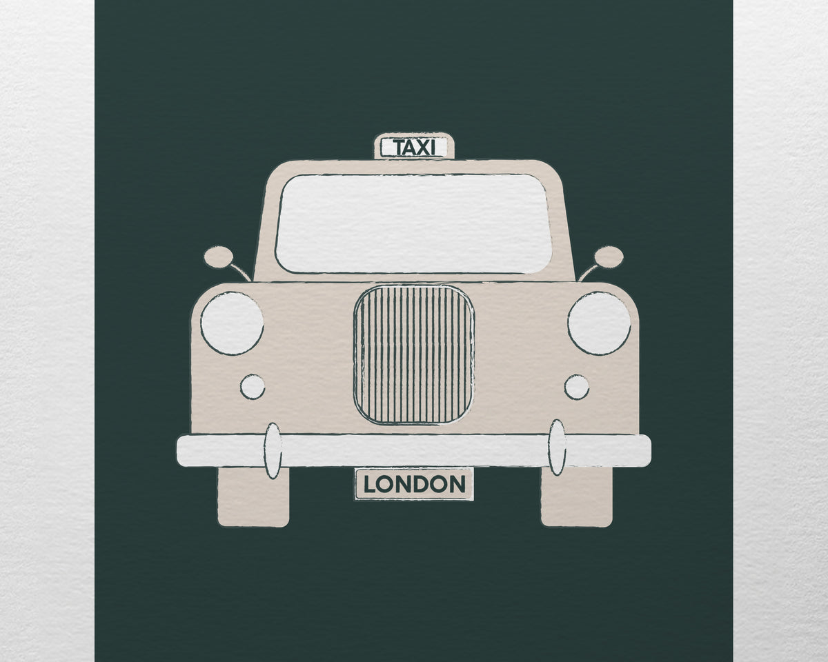 London Black Cab Art Print