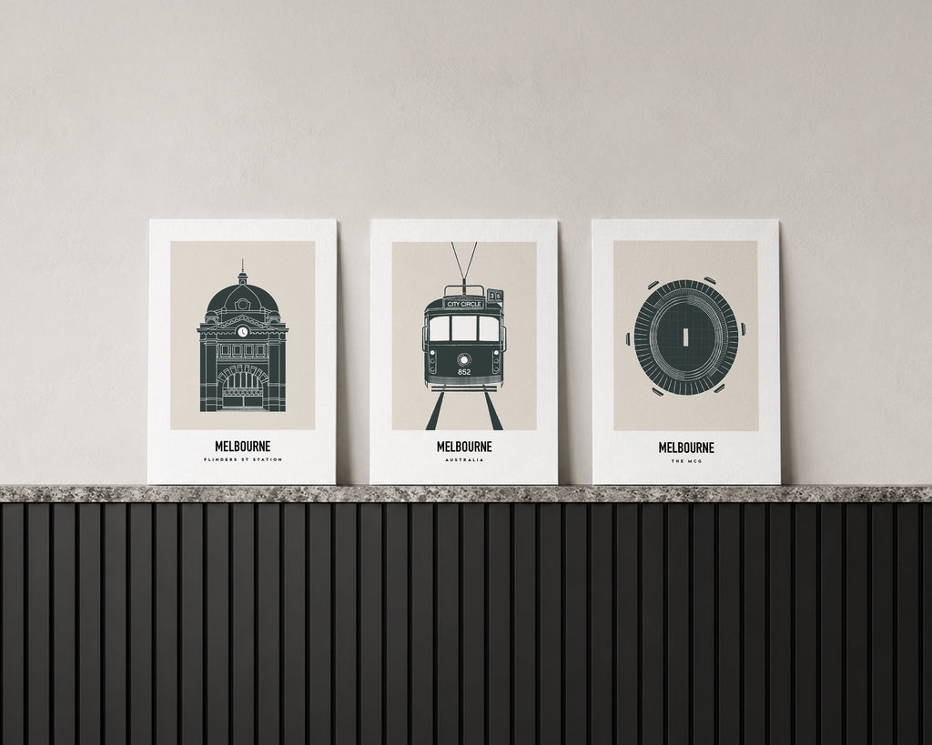 Iconic Melbourne Trio Art Print Bundle