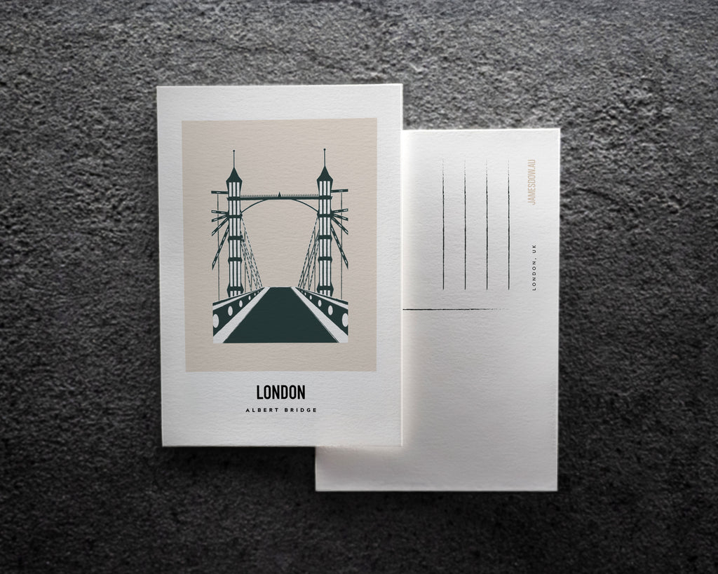 Albert Bridge London Postcard Print