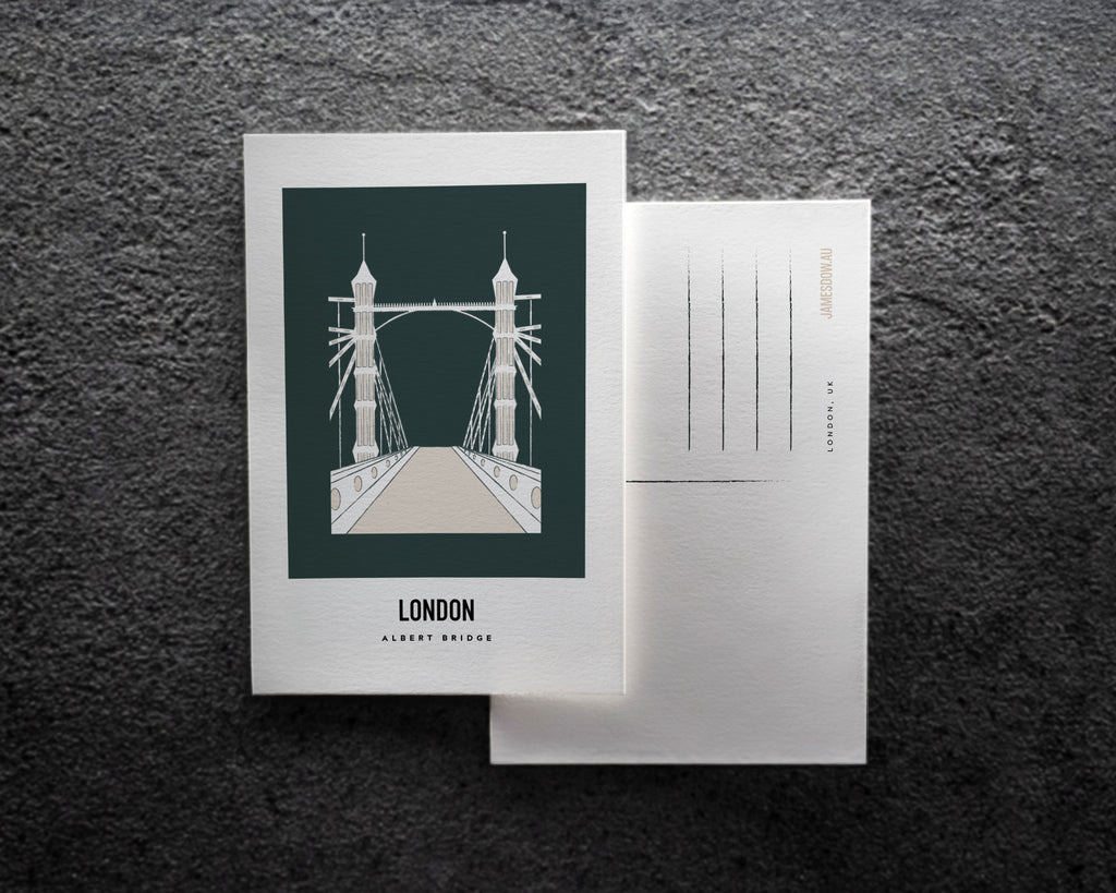 Albert Bridge London Postcard Print