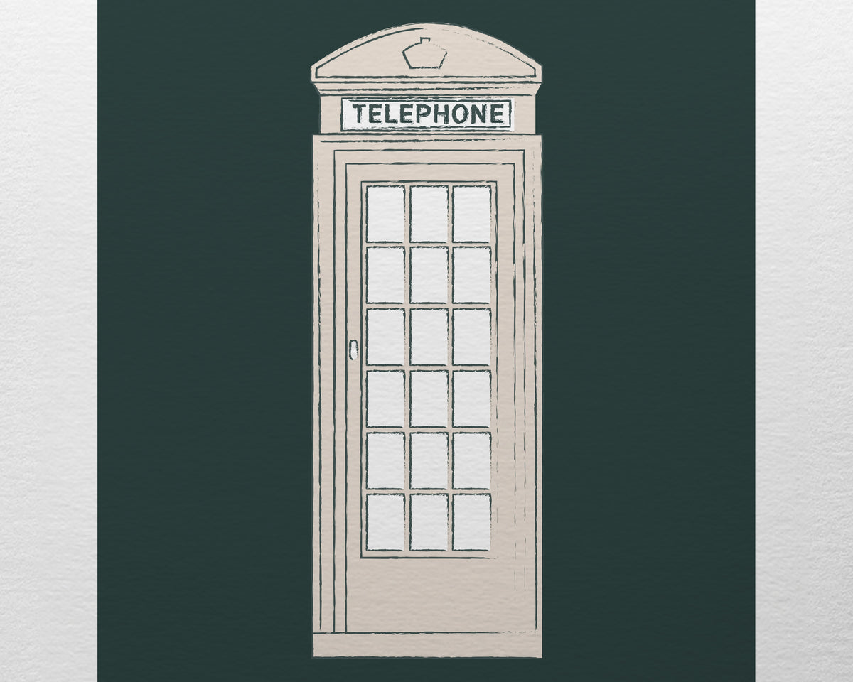 London Telephone Box Art Print