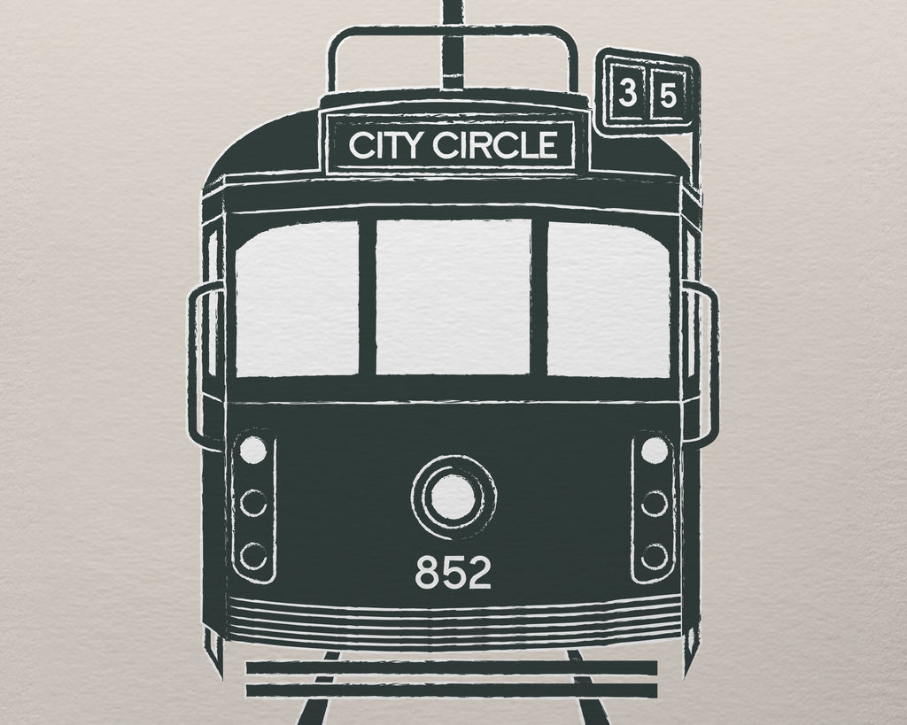 Melbourne City Circle Tram Art Print image 1