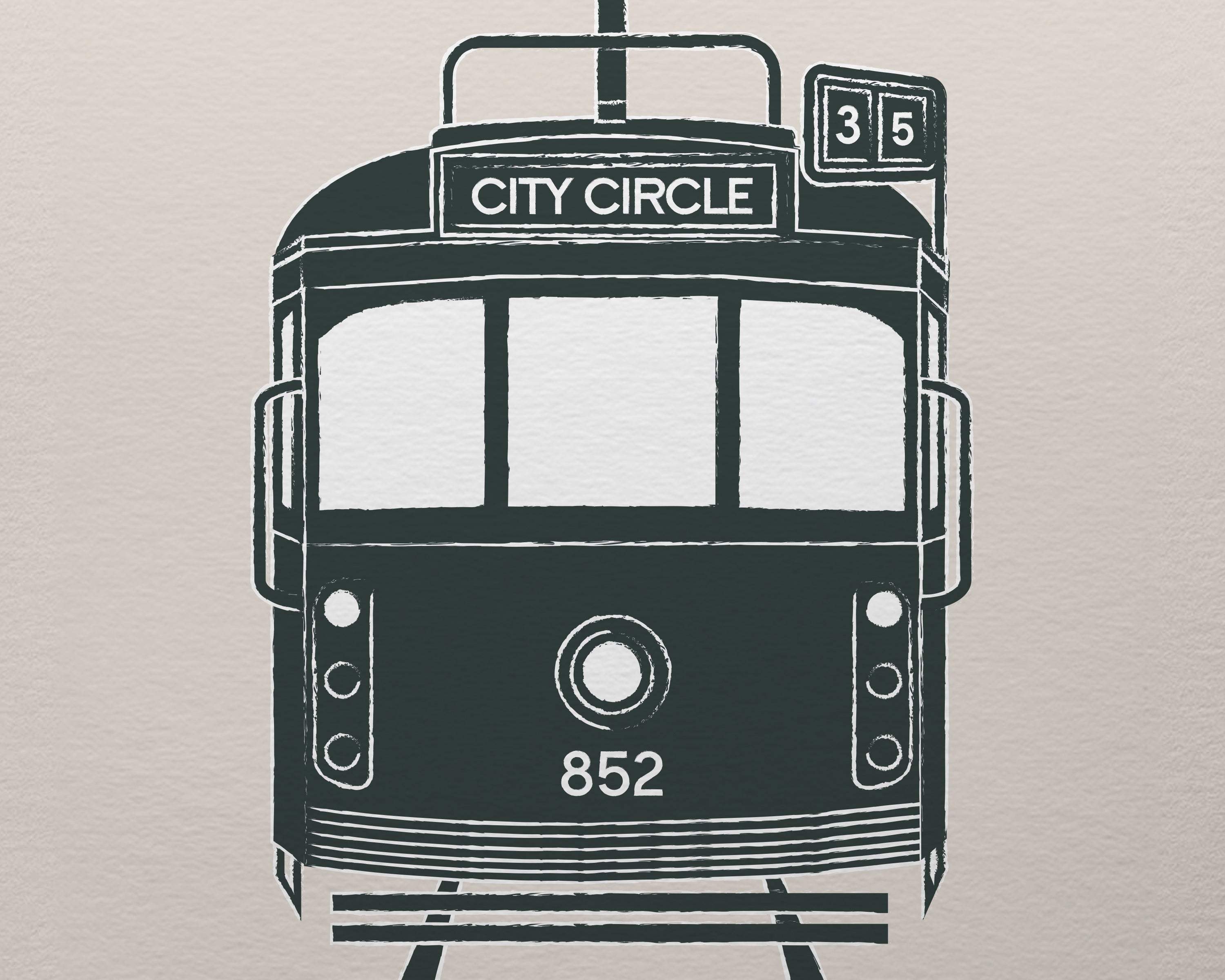Melbourne City Circle Tram Art Print image 1