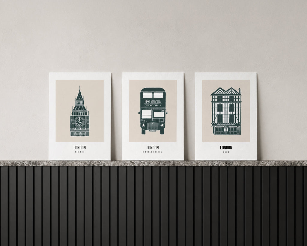 Central London Trio Art Print Bundle