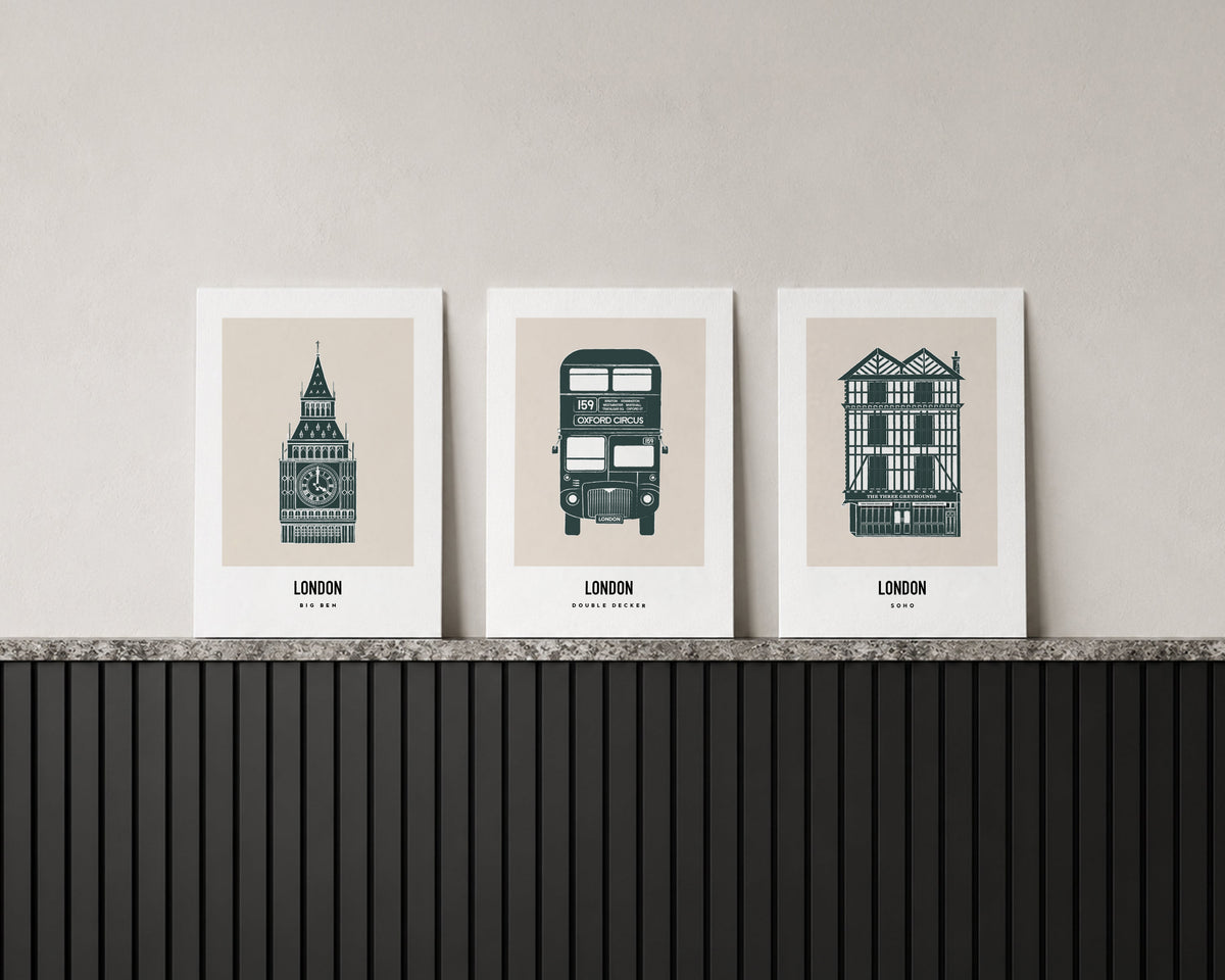 Central London Trio Art Print Bundle