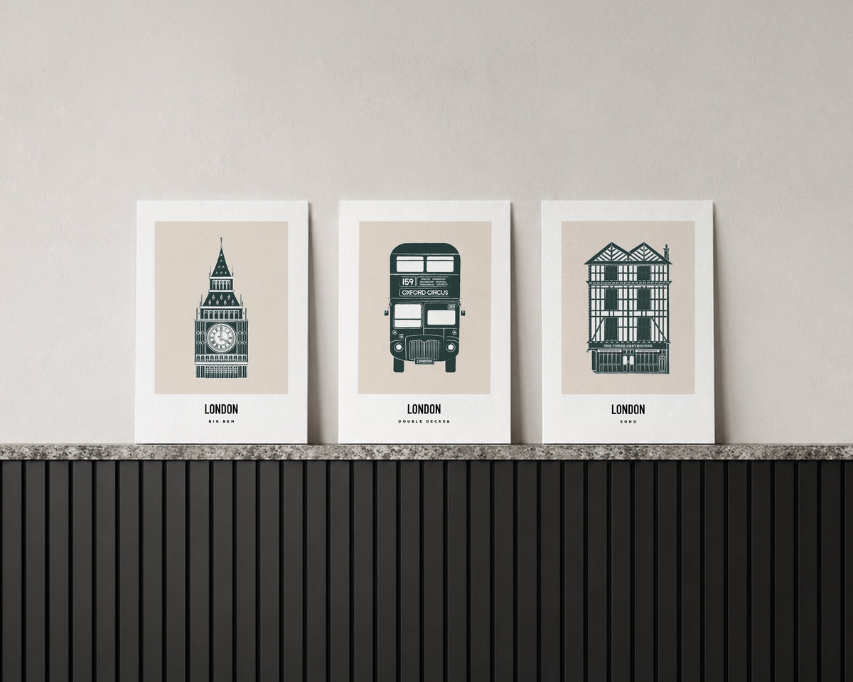 Central London Trio Art Print Bundle