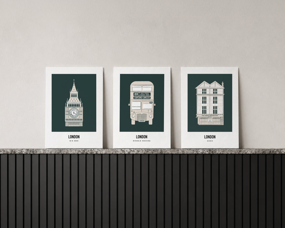 Central London Trio Art Print Bundle
