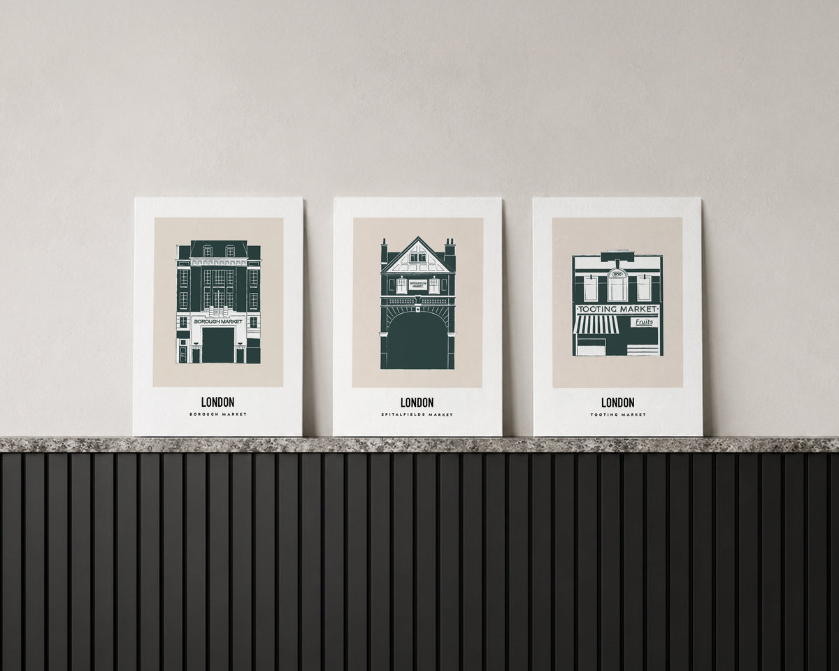 London Market Trio Art Print Bundle
