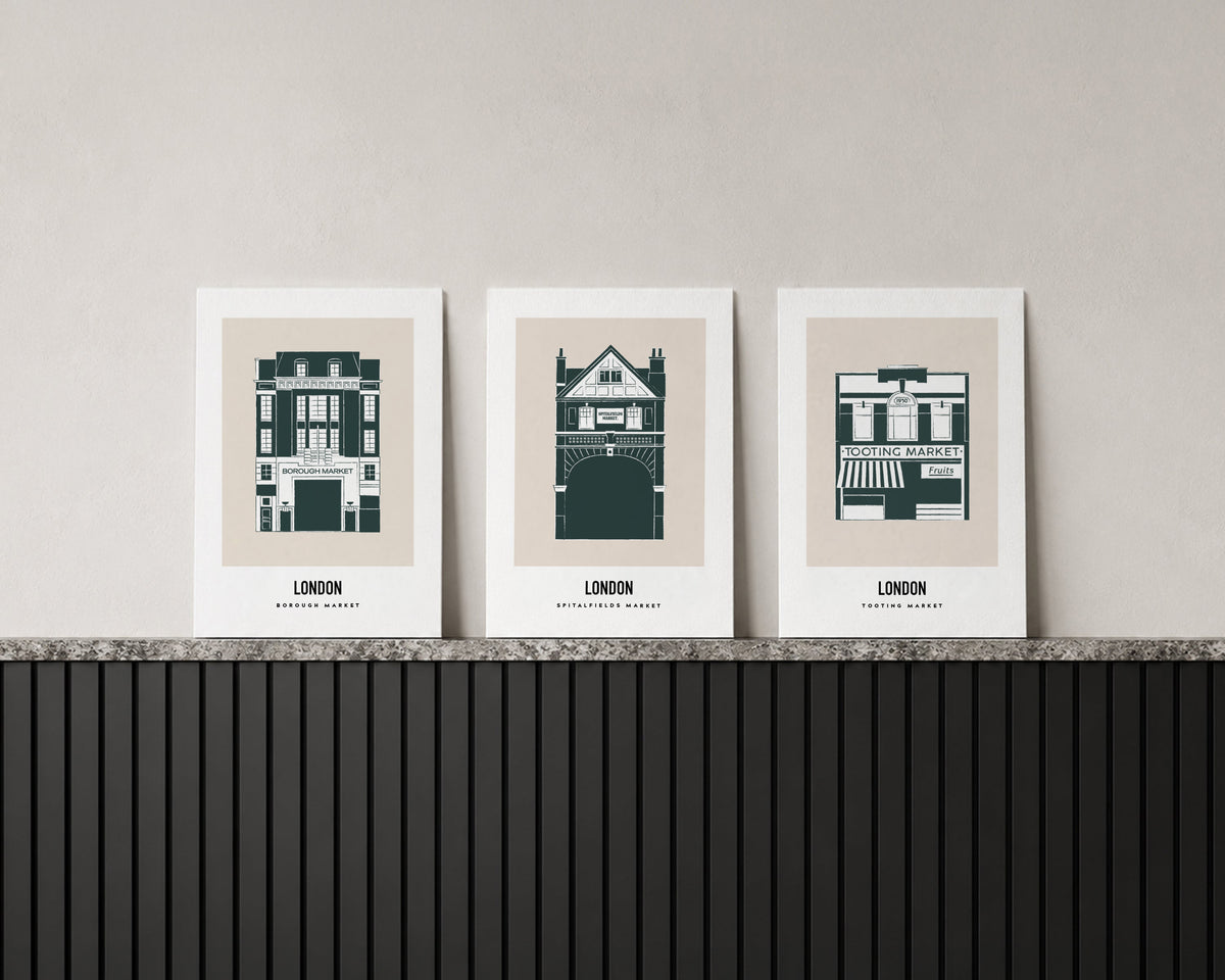 London Market Trio Art Print Bundle