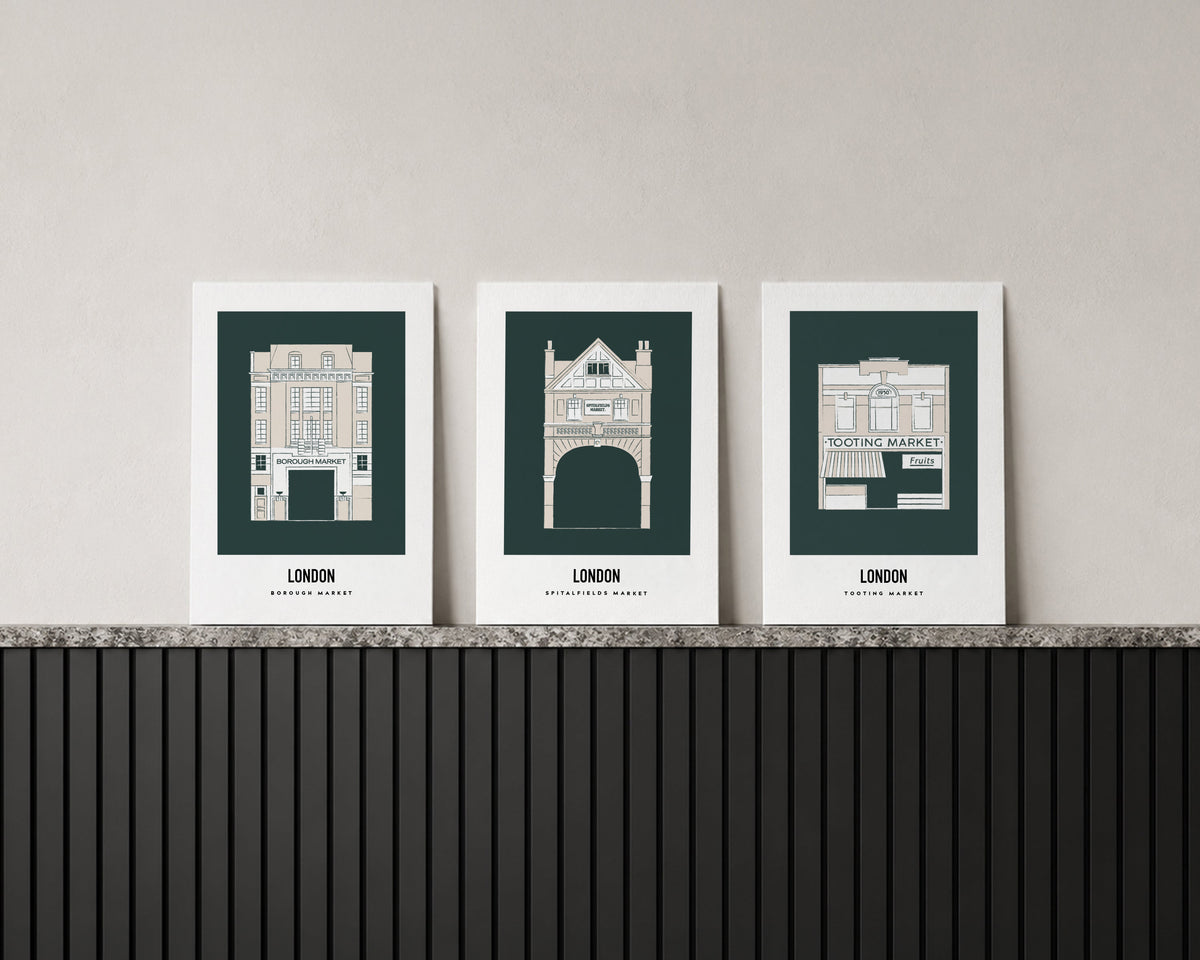 London Market Trio Art Print Bundle
