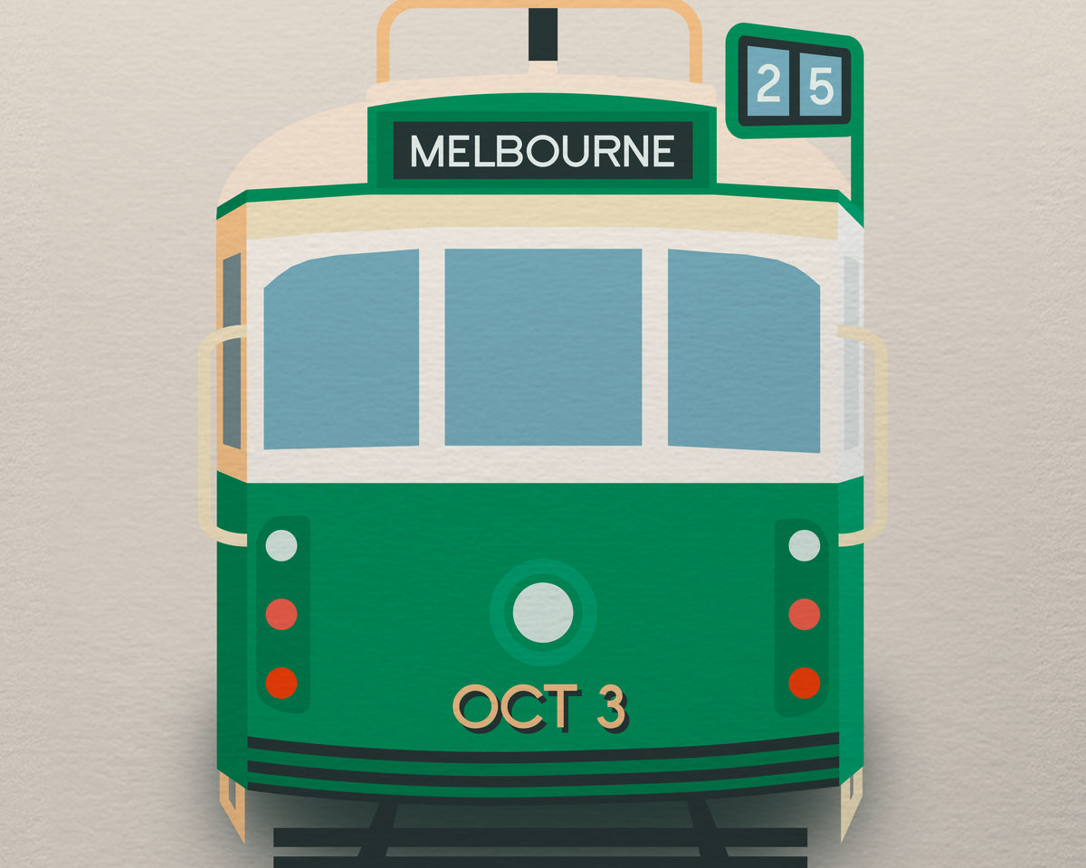 Create Your Own Melbourne Tram Expat Art Print