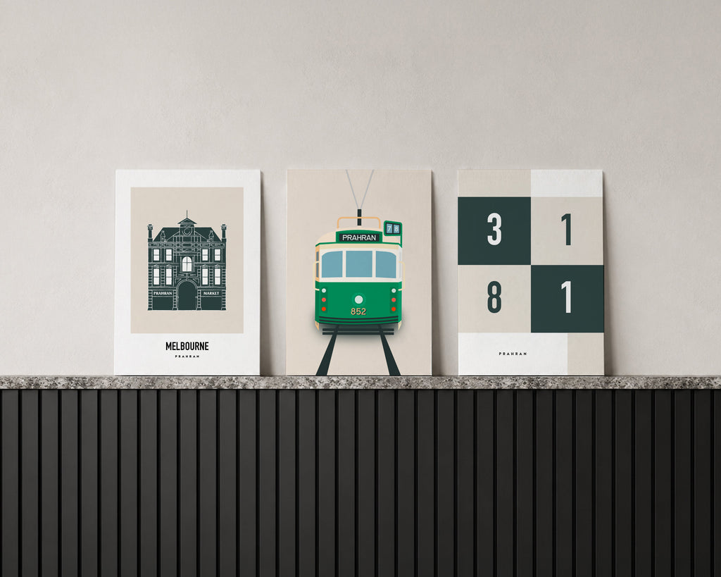 Prahran 3181 Trio Art Print Bundle