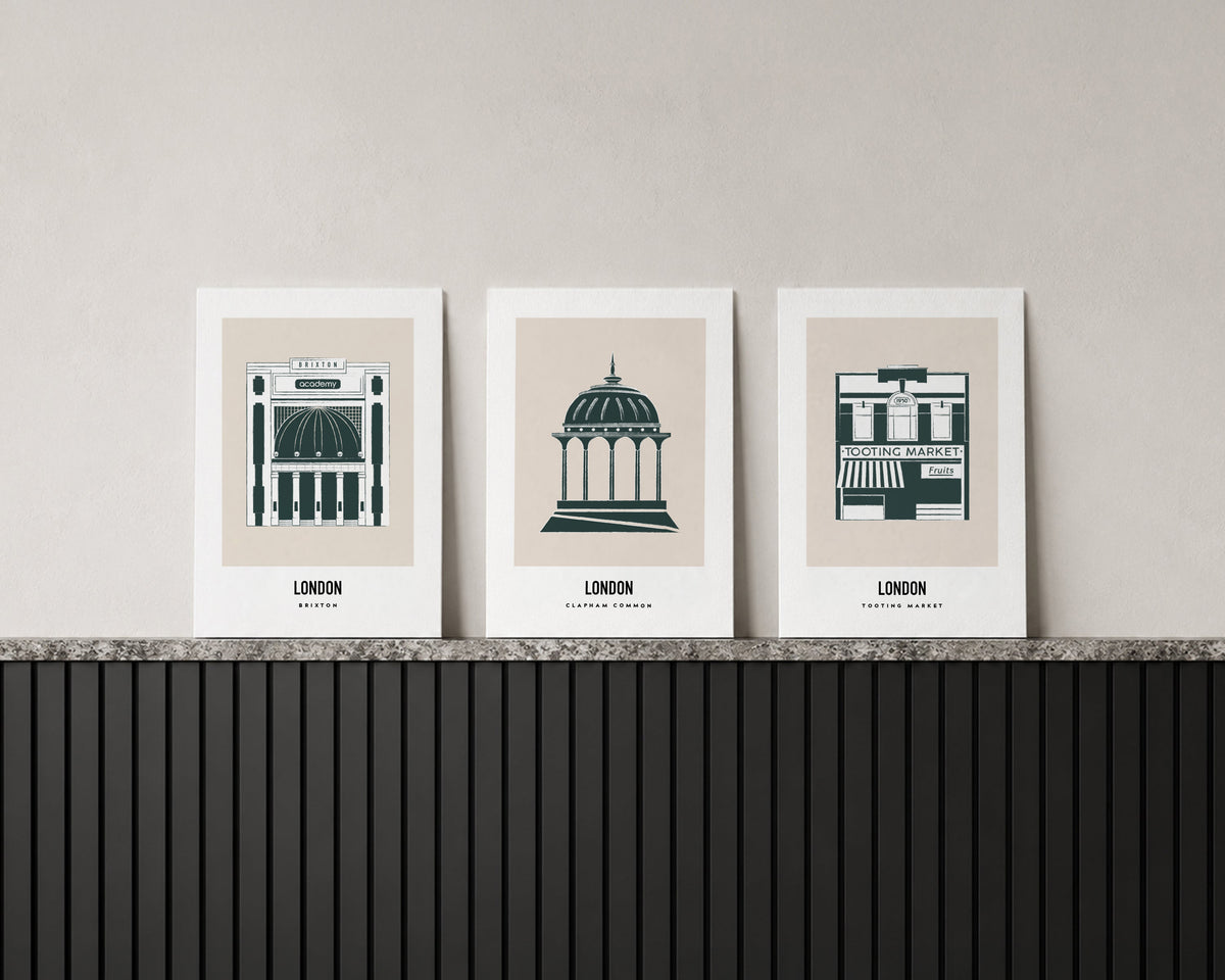 South London Trio Art Print Bundle