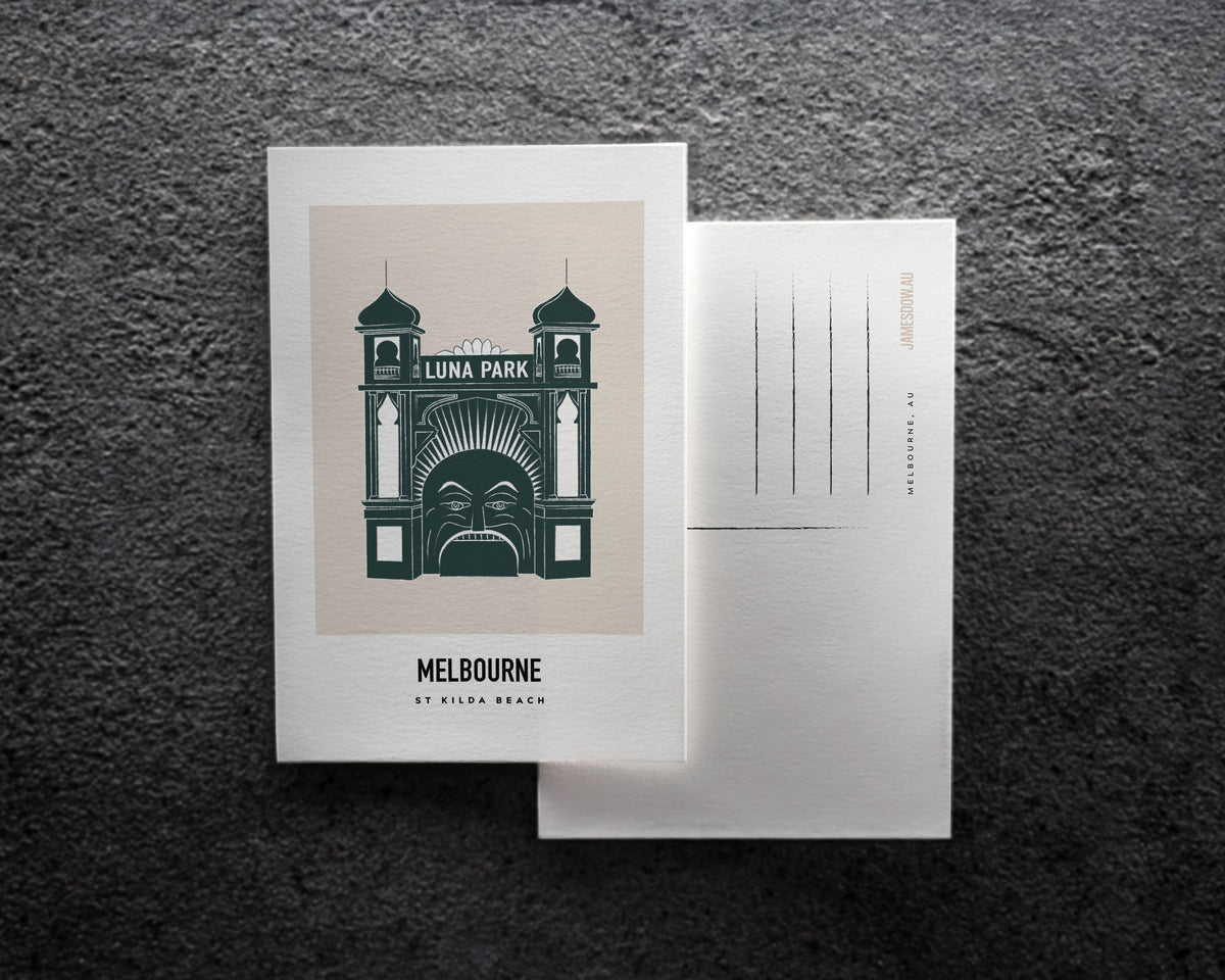 St Kilda Beach Melbourne Postcard Print