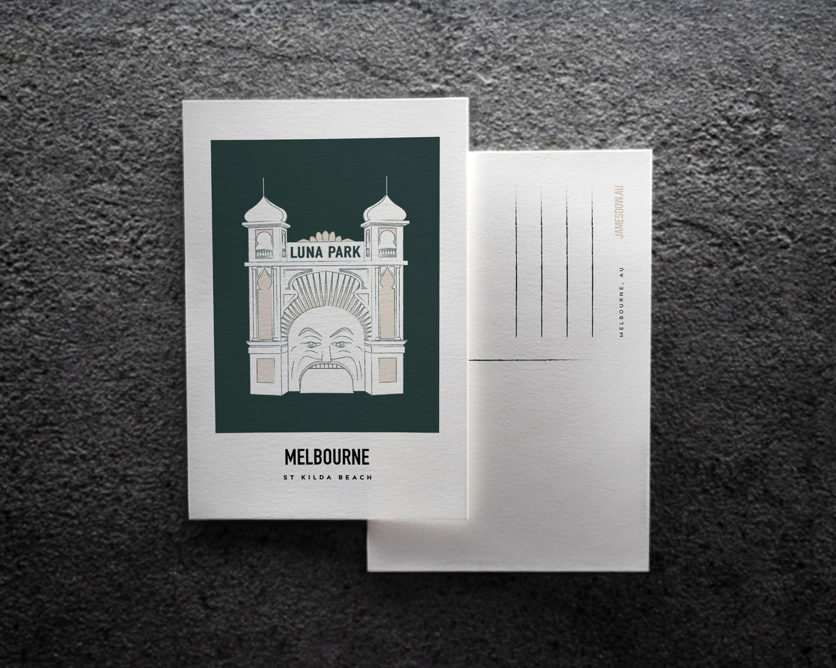 St Kilda Beach Melbourne Postcard Print