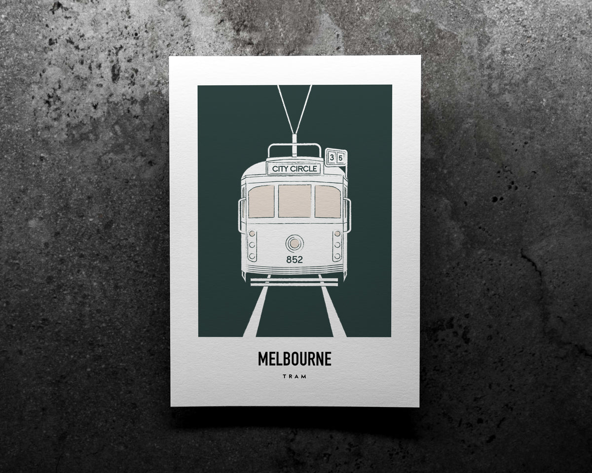 Melbourne City Circle Tram Art Print
